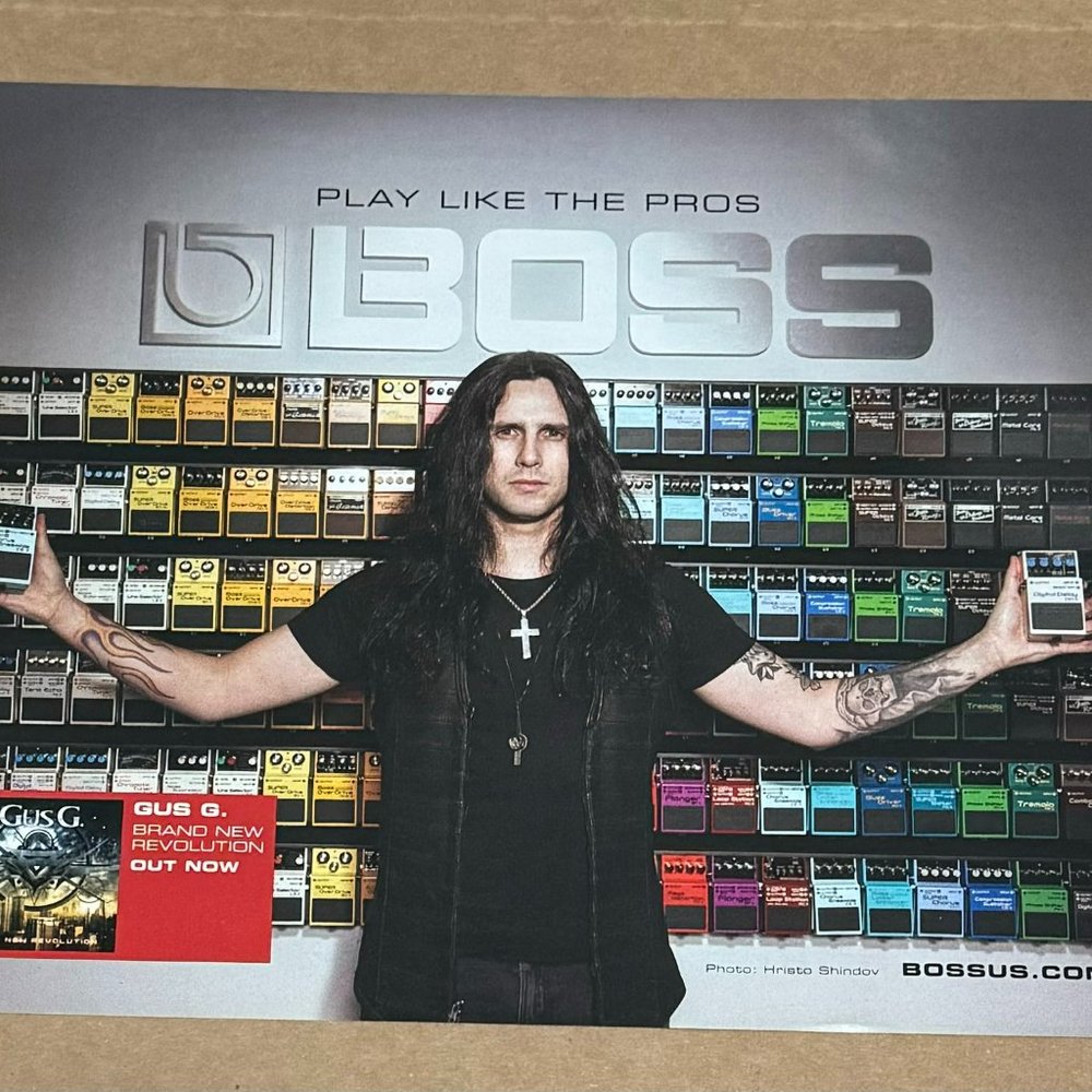 GUS G of FIREWIND - BOSS Pedals - 2015 Print Advertisement